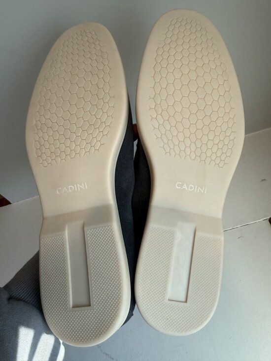 NEW Cadini Mens Grey Suede Slip On Loafers Size EU 41 US 8 [jb] main image 7